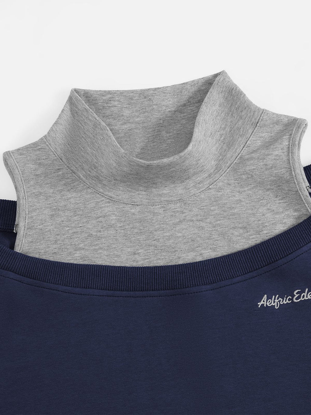 Aelfric Eden Boxy Layered Off-The-Shoulder Sweatshirt