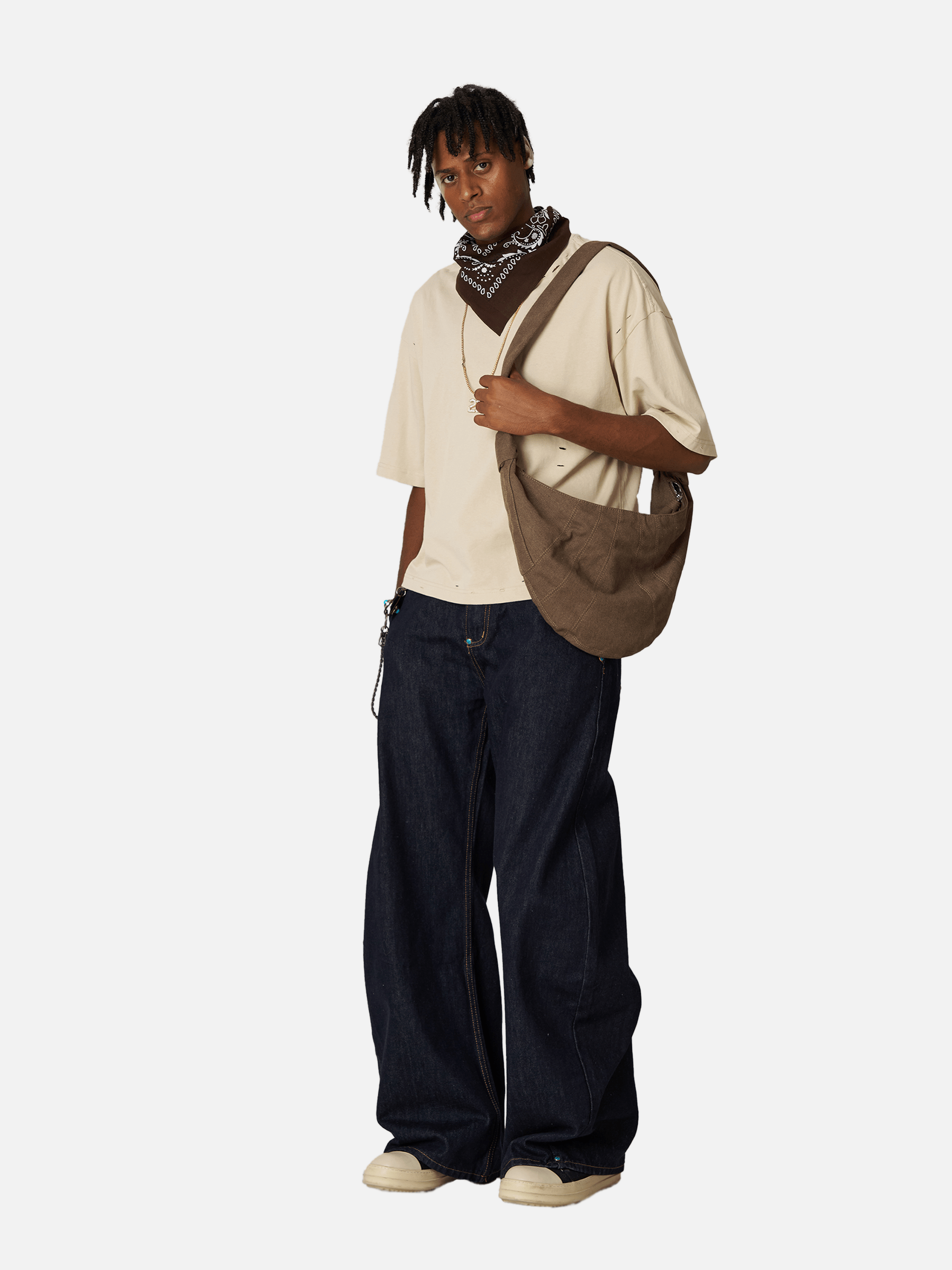 Aelfric Eden Baggy Barrel Rivet Raw Jeans