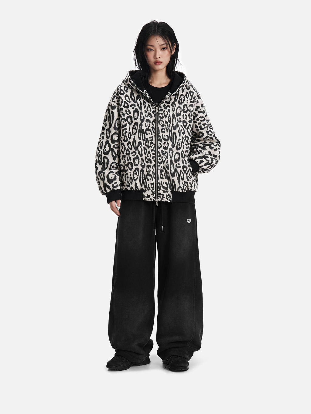 Aelfric Eden Reversible Leopard Zip Up Hoodie