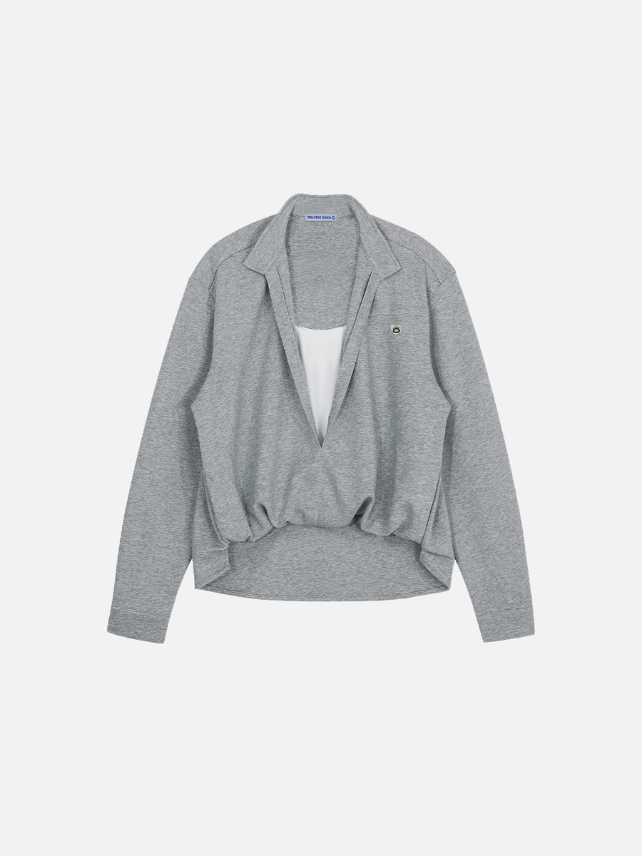 Aelfric Eden Deep V-Neck Layered Sweatshirt