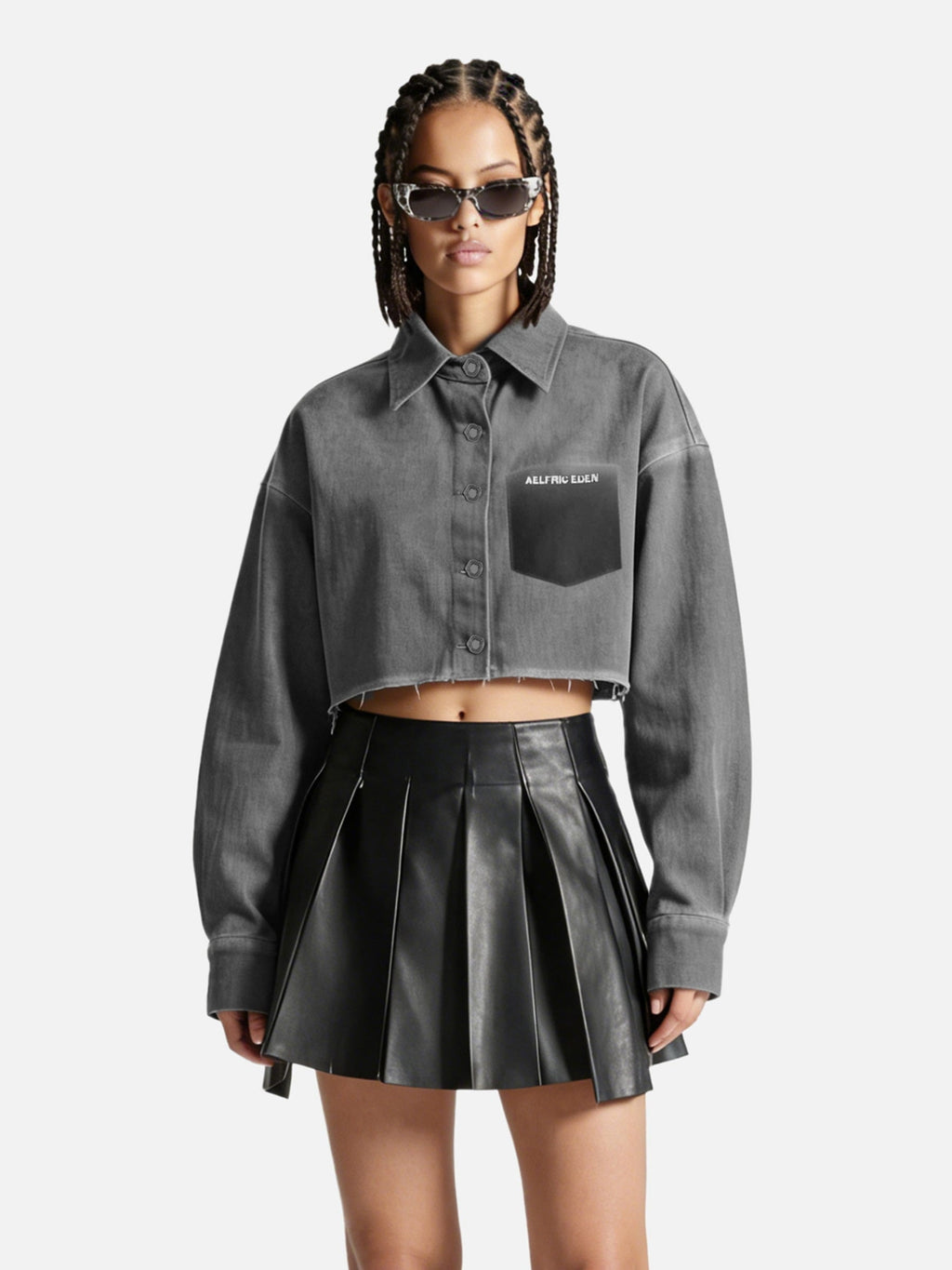 Aelfric Eden Cropped Washed Long Sleeve Shirt