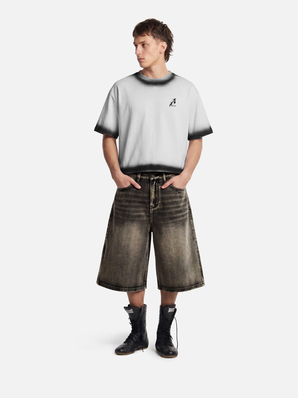 Aelfric Eden Boxy Spray Fade Star Tee