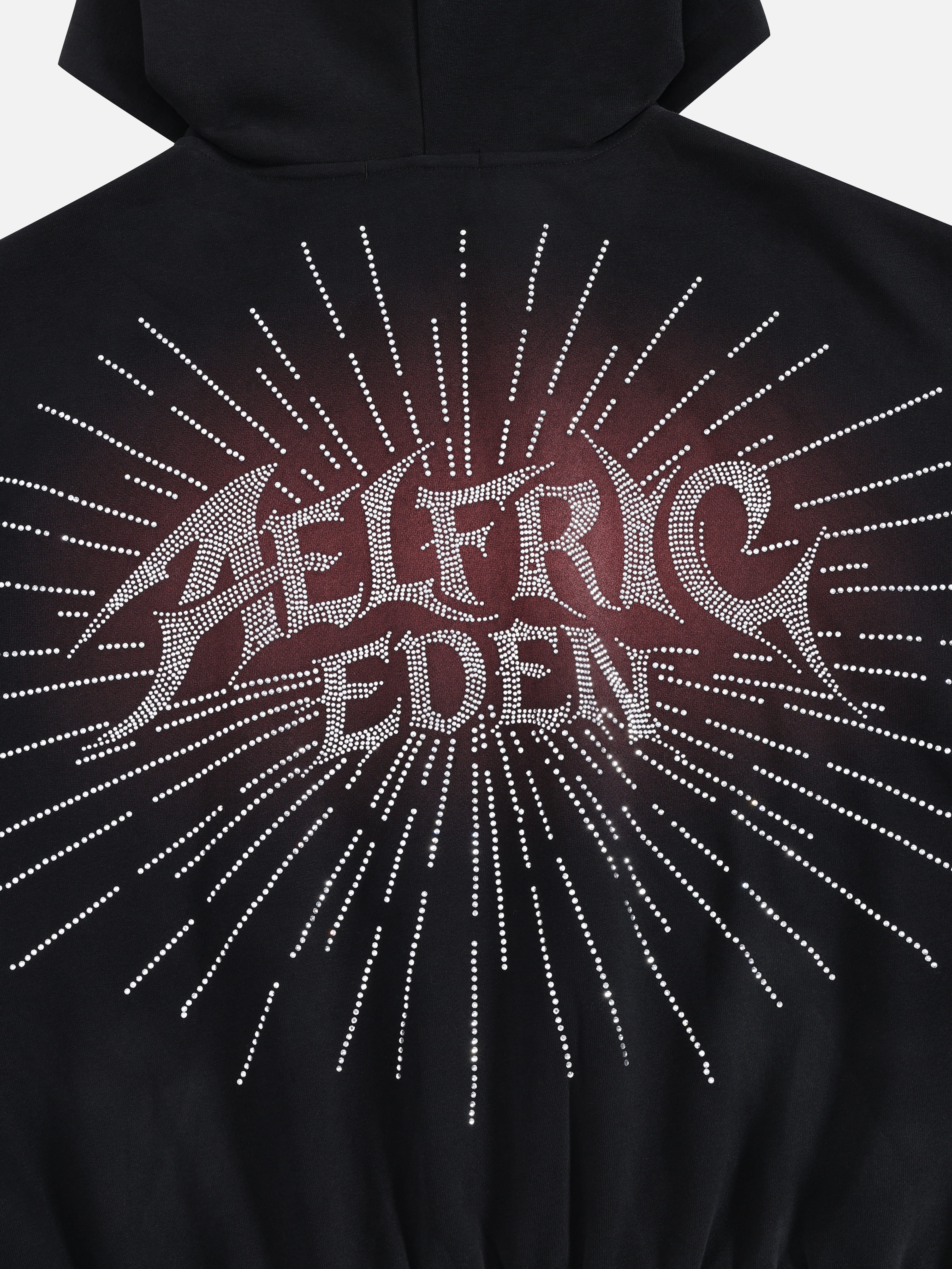 Aelfric Eden Boxy Rhinestone Zip Up Hoodie