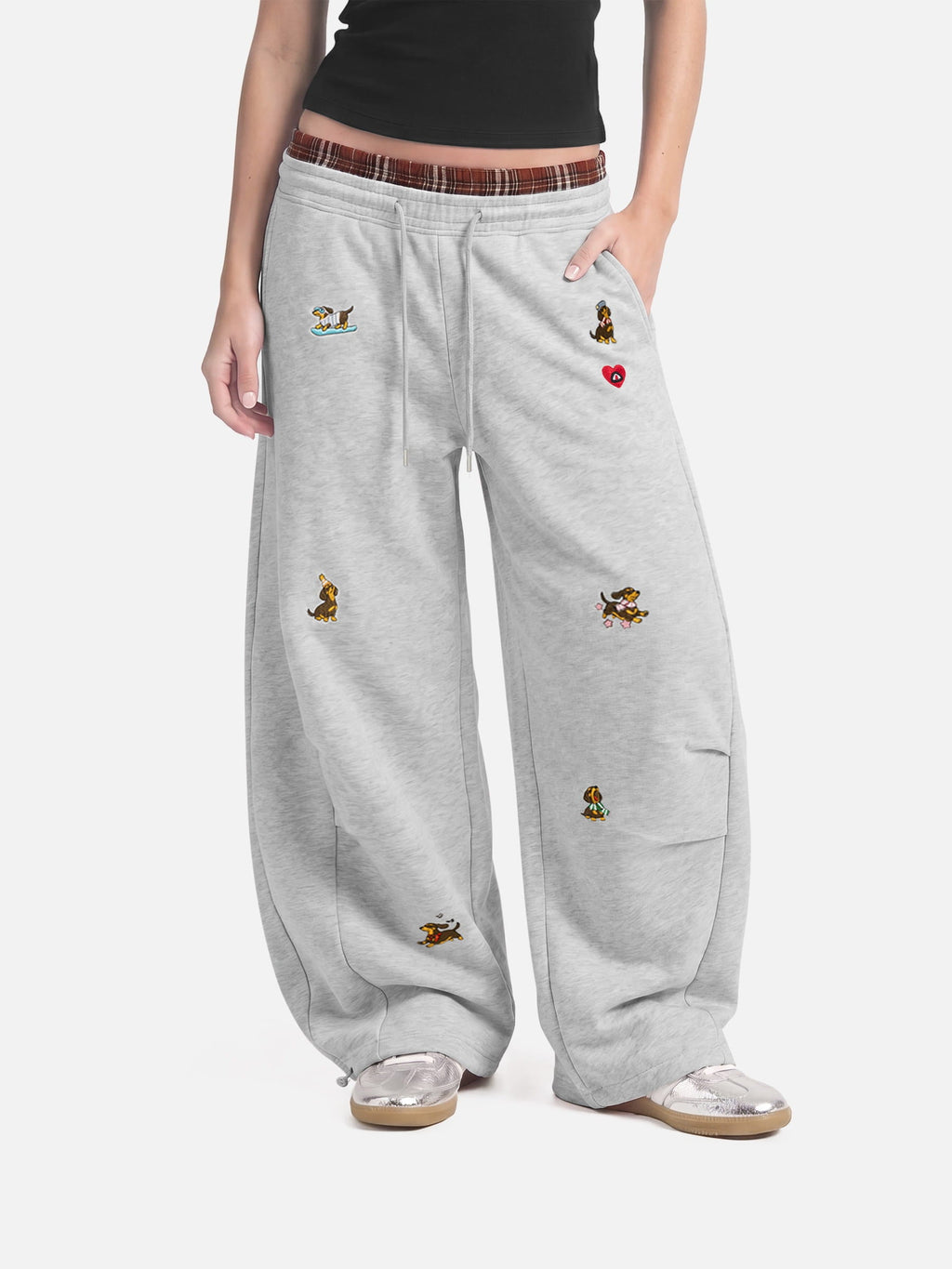 Aelfric Eden Dachshund Double Waist Baggy Barrel Sweatpants