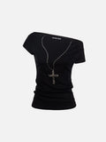 Aelfric Eden Studded Off-the-Shoulder Tee
