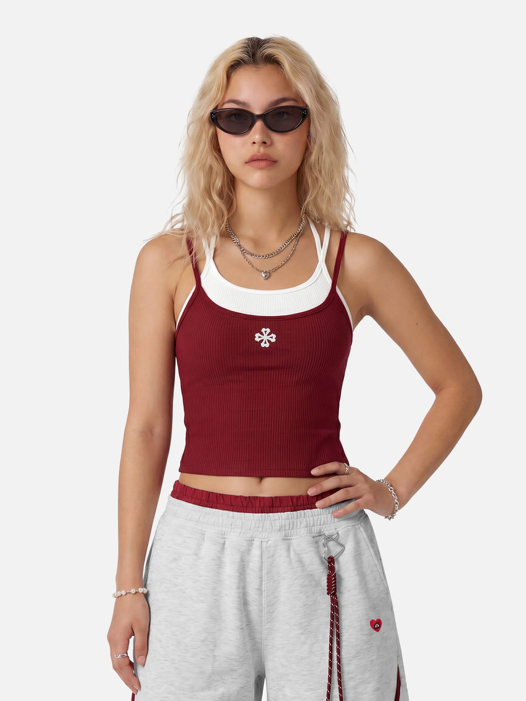 Aelfric Eden Contrast Layered Padded Cami Top
