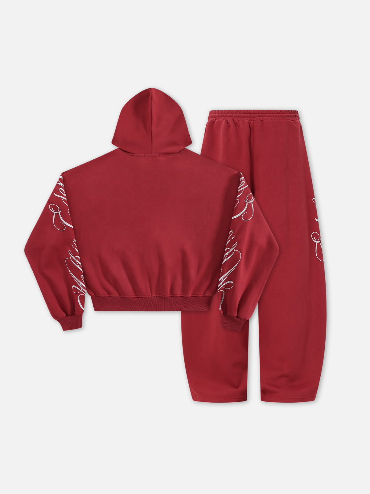 Aelfric Eden Boxy Script Embroidery Hoodie Sets