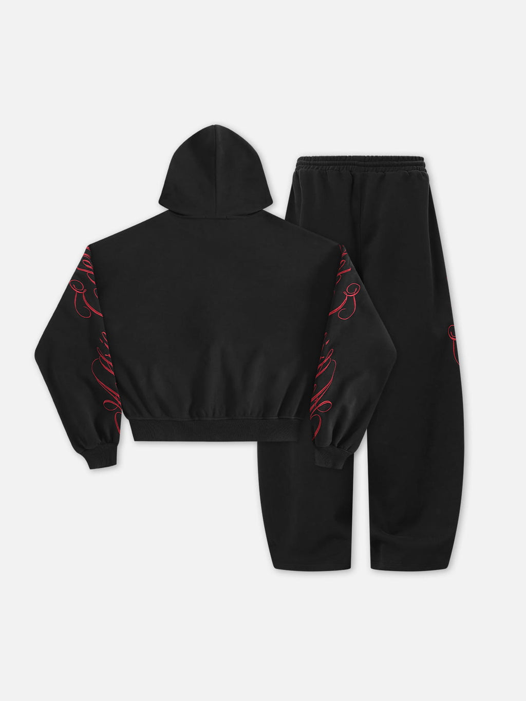 Aelfric Eden Boxy Script Embroidery Hoodie Sets