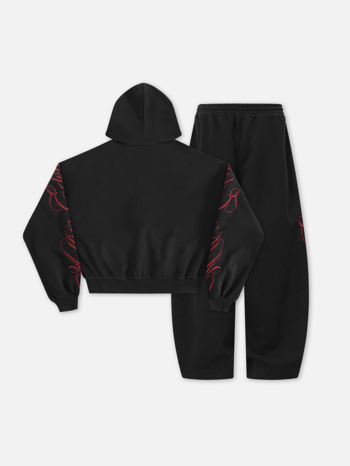 Aelfric Eden Boxy Script Embroidery Hoodie Sets