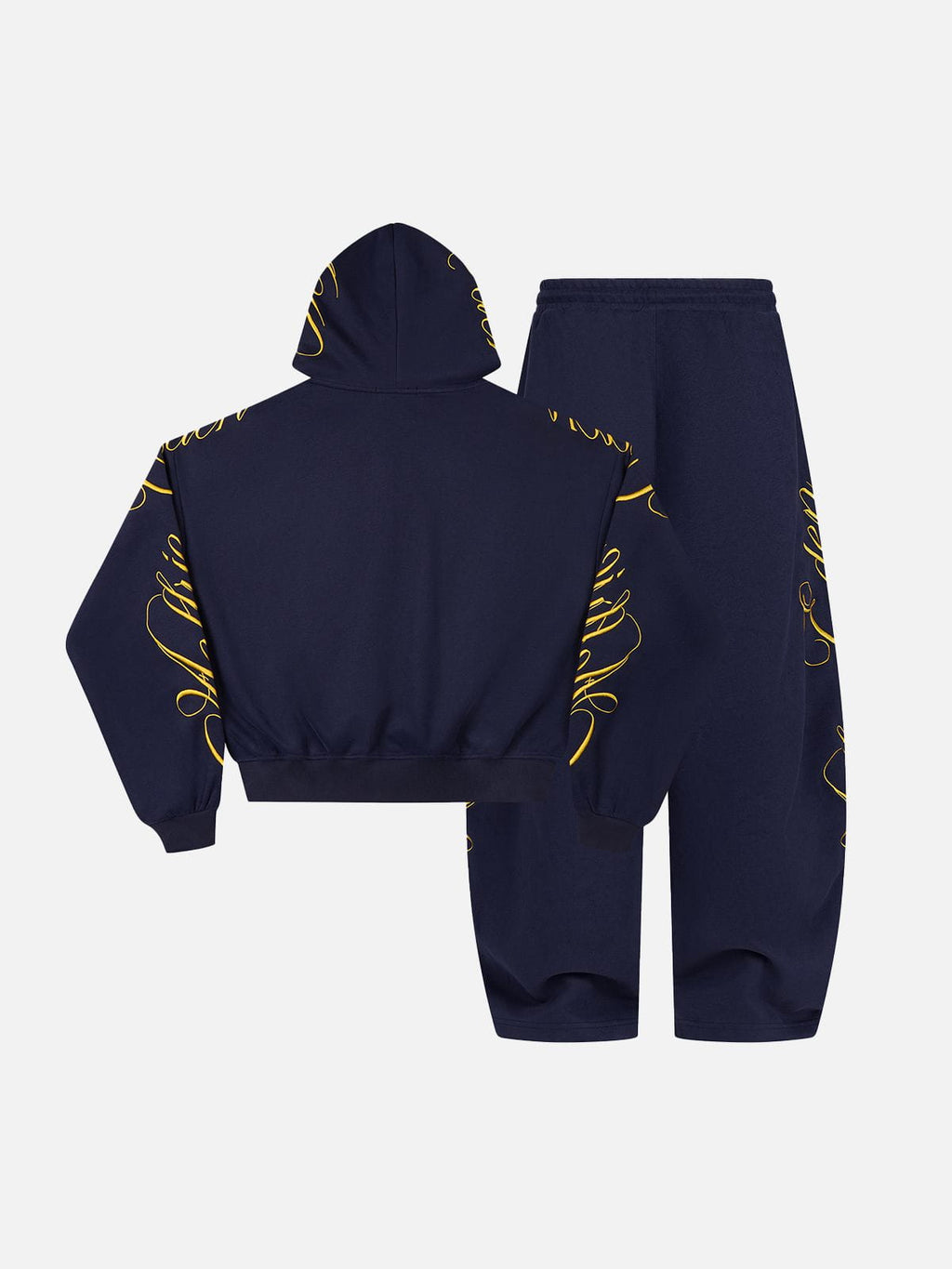 Aelfric Eden Boxy Script Embroidery Hoodie Sets