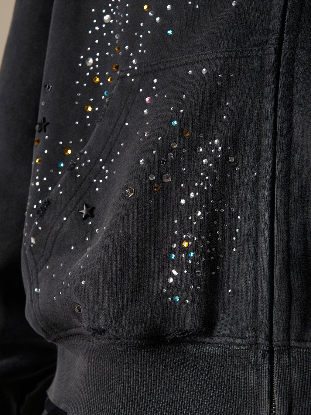 Aelfric Eden Rhinestone Regular Zip Up Hoodie