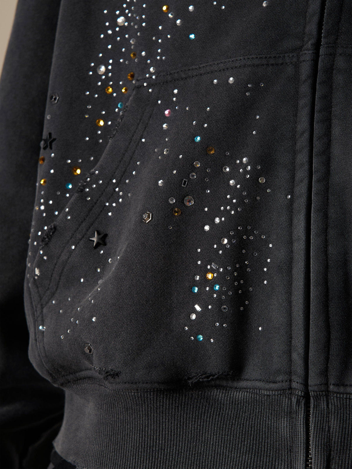 Aelfric Eden Rhinestone Regular Zip Up Hoodie