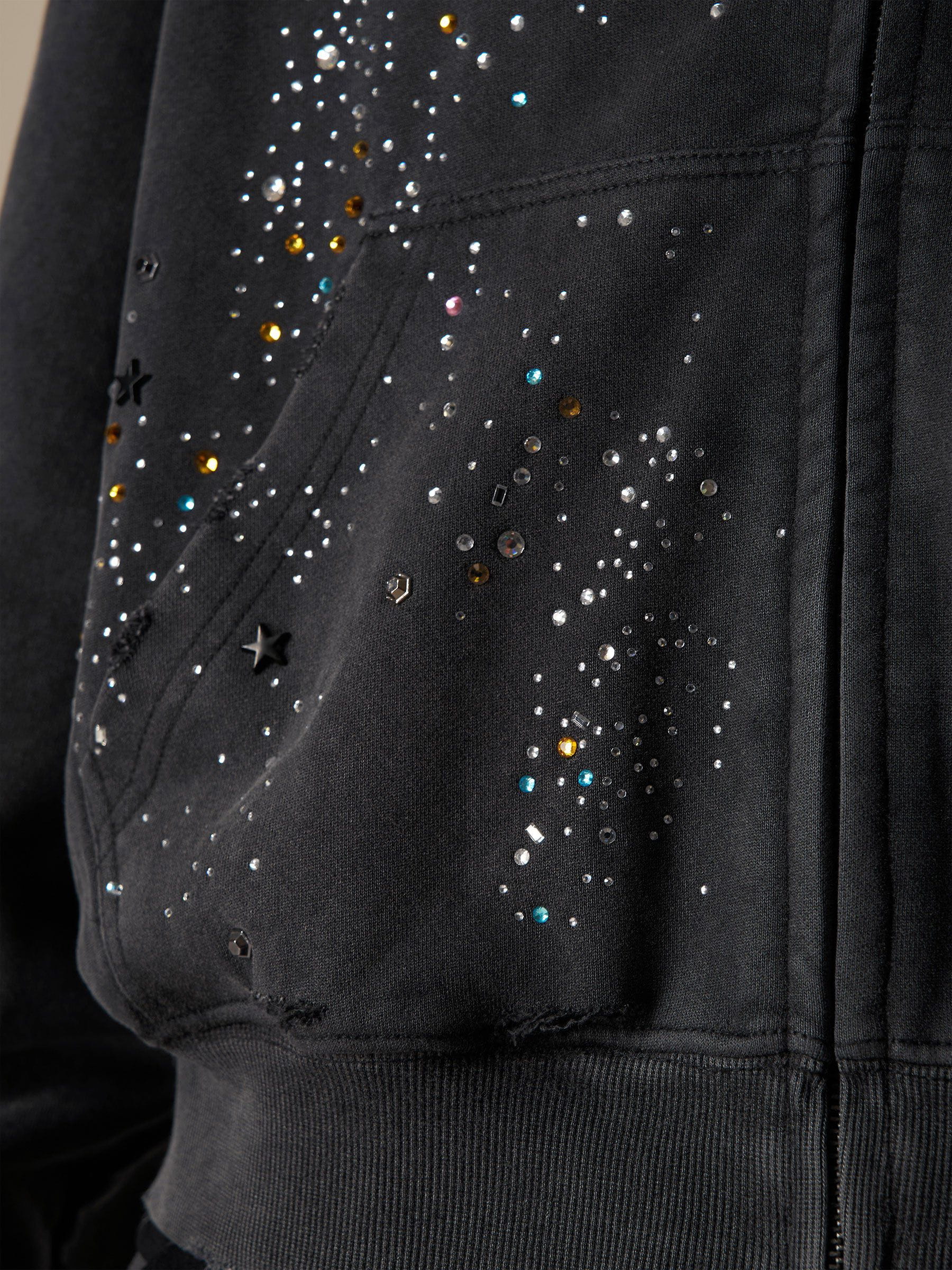 Aelfric Eden Rhinestone Regular Zip Up Hoodie