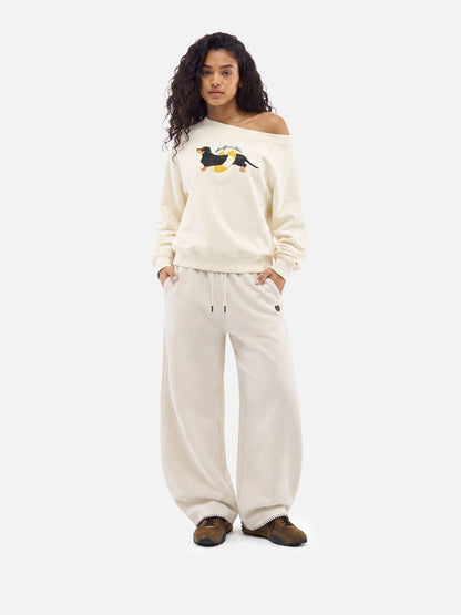 Aelfric Eden Dachshund Off-The-Shoulder Sweatshirt