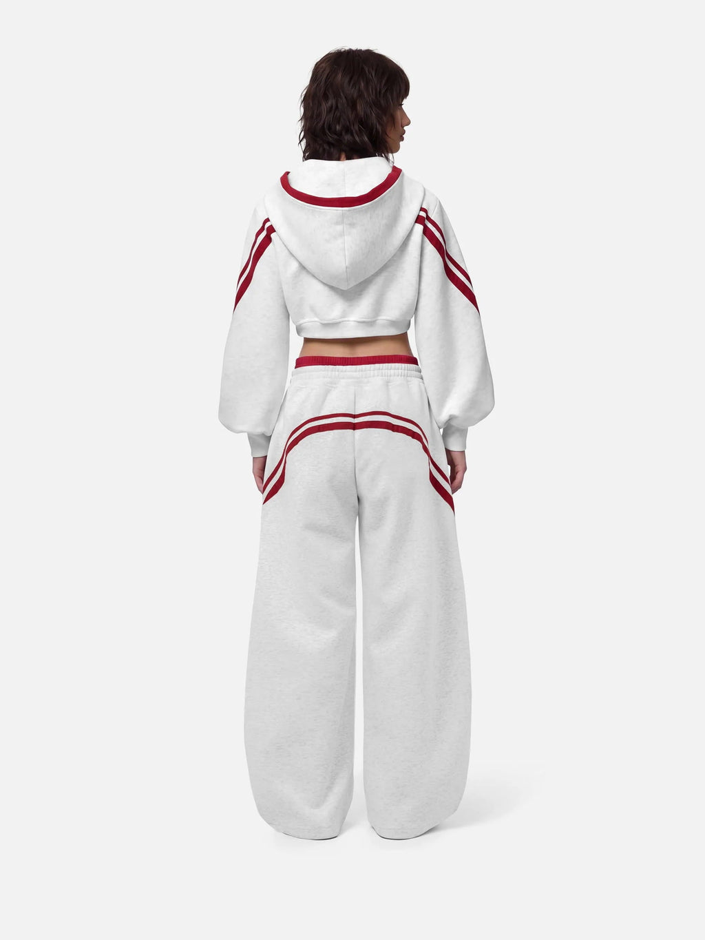 Aelfric Eden Cropped Contrast Stripe Zip Up Hoodie