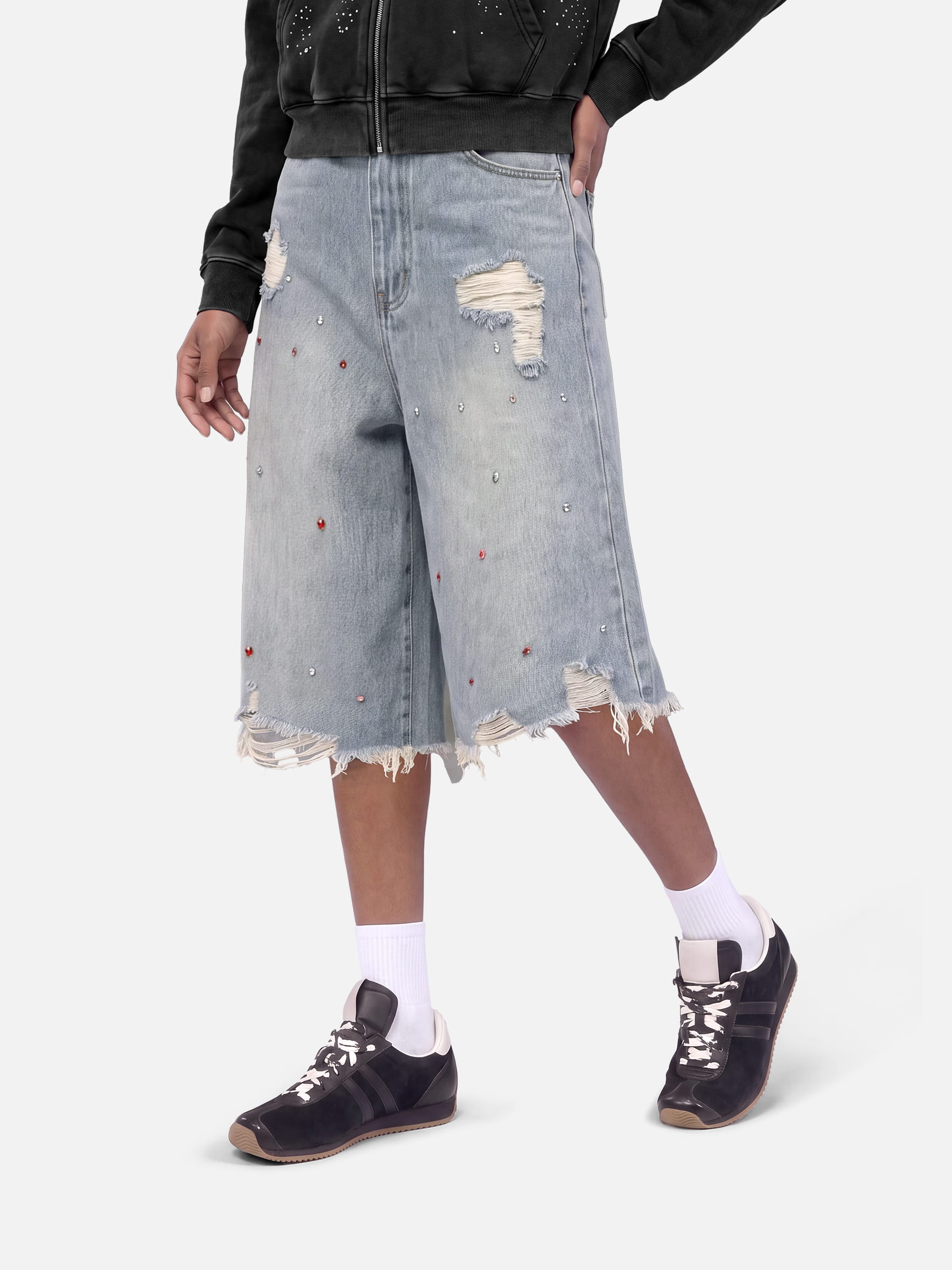 Aelfric Eden Rhinestone Application Jorts
