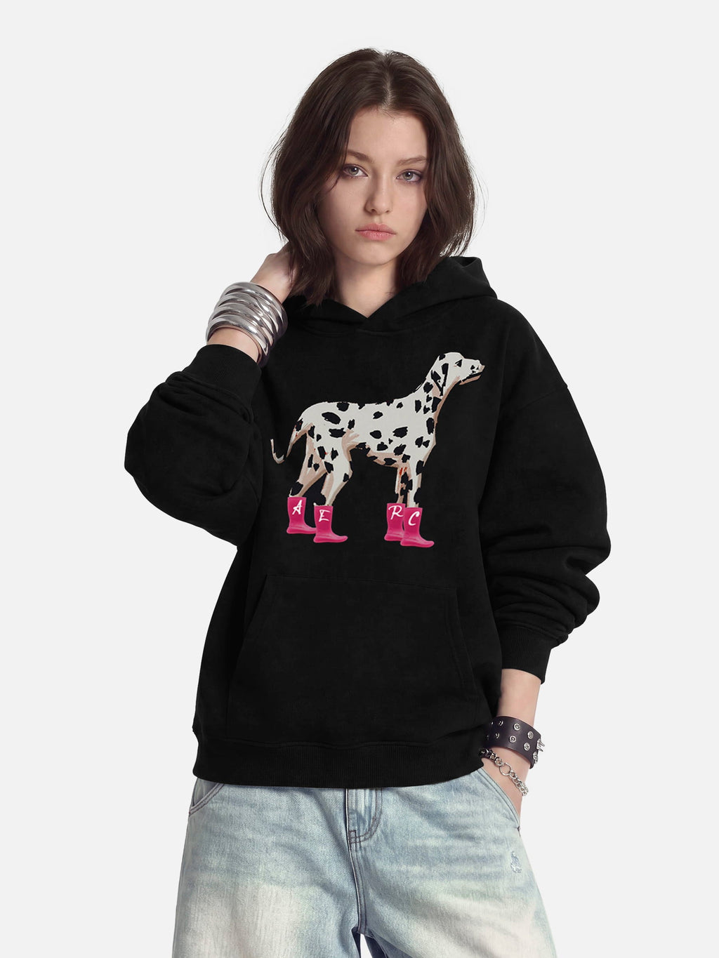 Aelfric Eden Dalmatian Pattern Pullover Hoodie