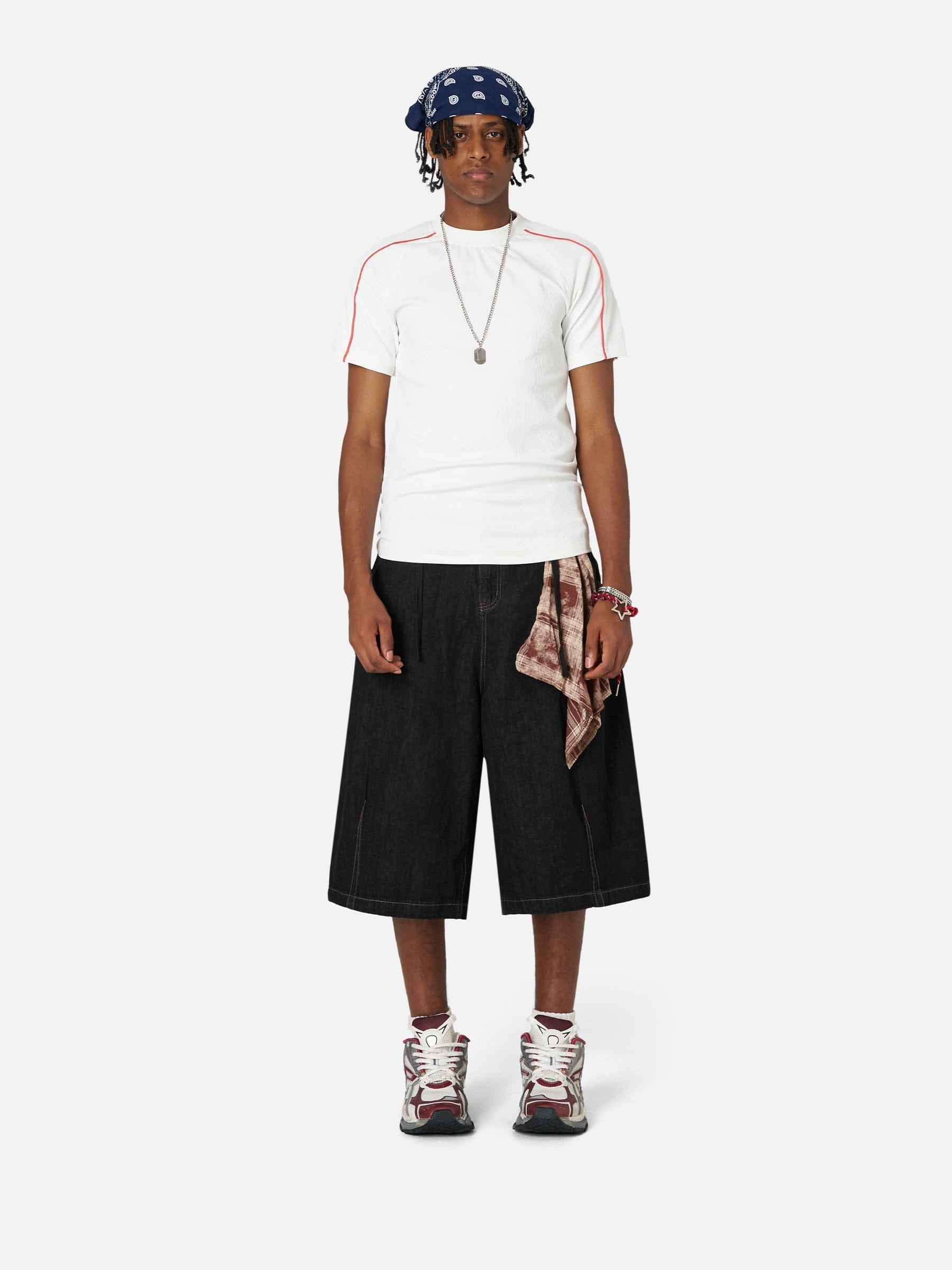 Aelfric Eden Detachable Kerchief Baggy Longline Jorts