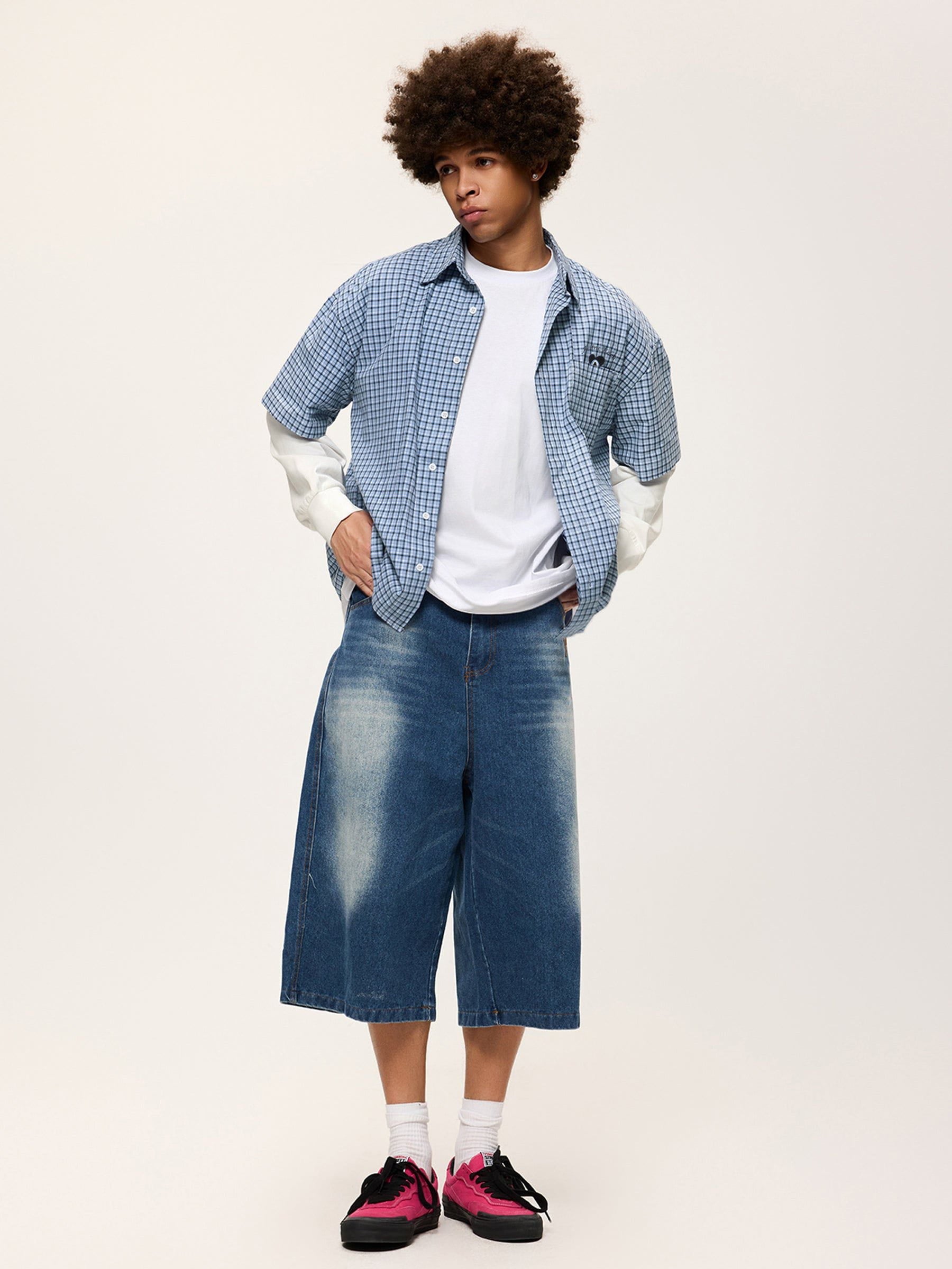 Aelfric Eden Plaid Layered Long Sleeve Shirt