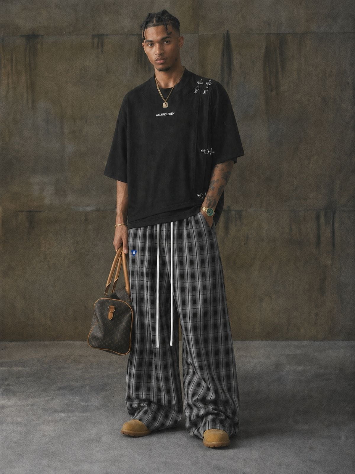 Aelfric Eden Plaid Baggy Sweatpants