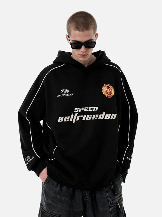 Aelfric Eden Oversized Applique 77 Pullover Hoodie