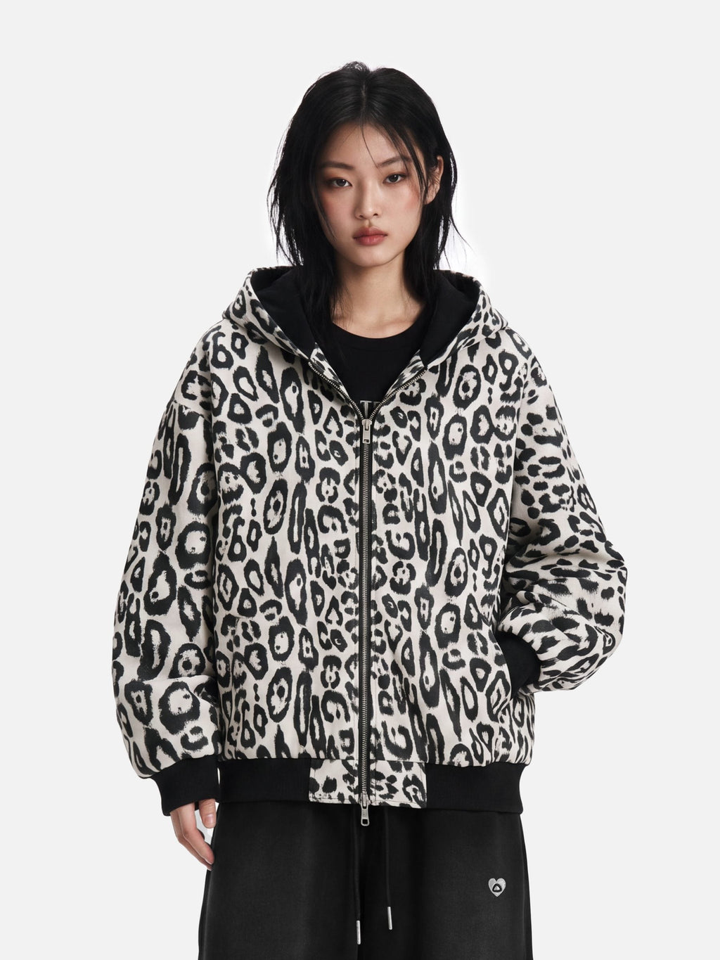 Aelfric Eden Reversible Leopard Zip Up Hoodie