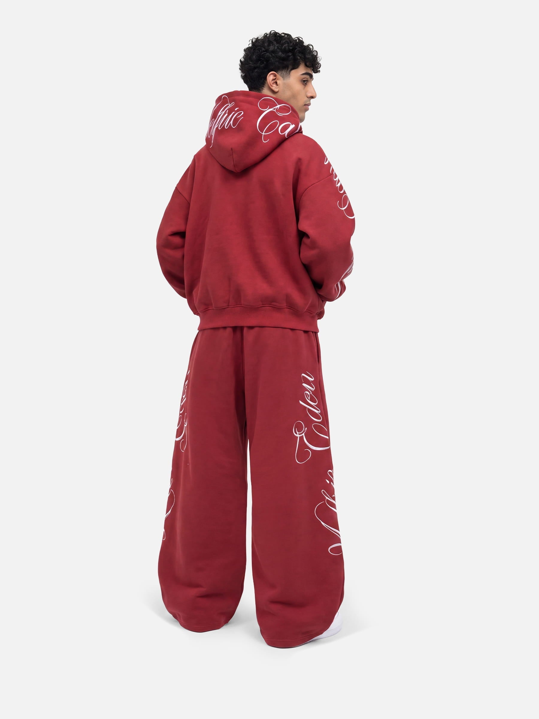 Aelfric Eden Boxy Script Embroidery Hoodie Sets