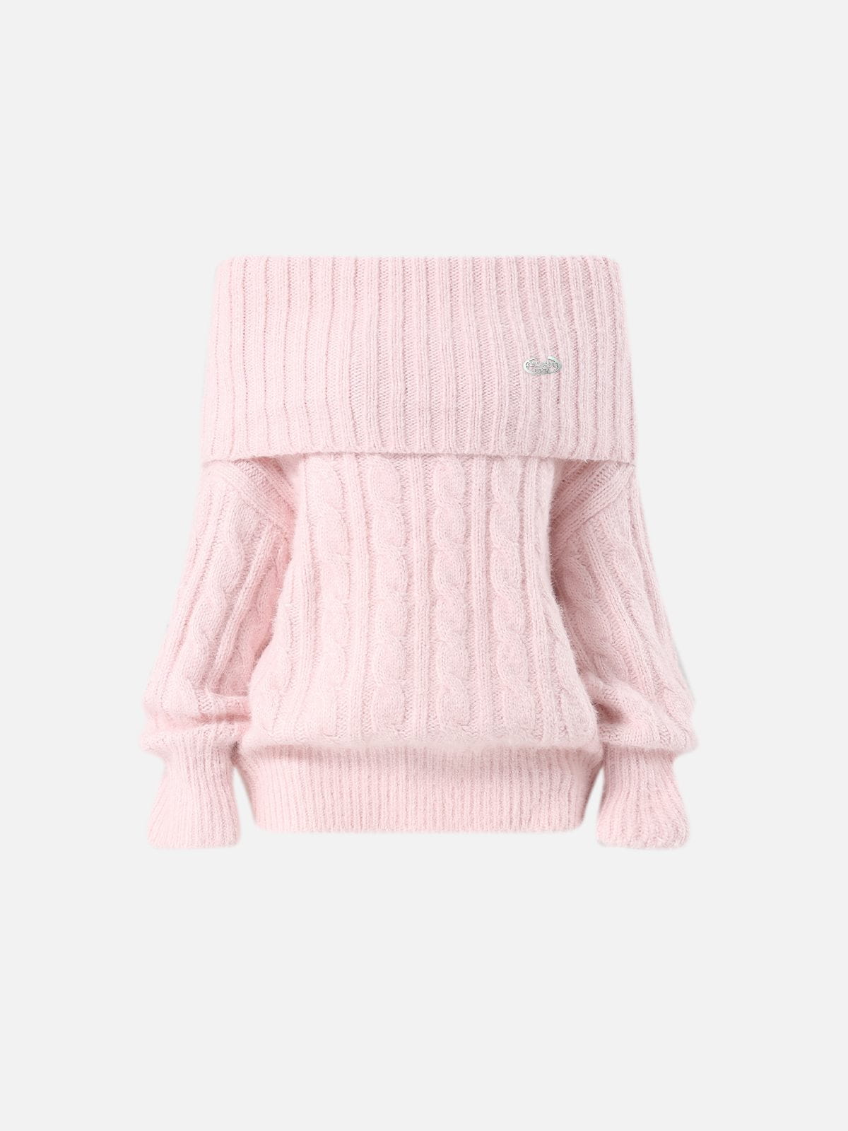 Aelfric Eden Cable Knit Off-The-Shoulder Sweater
