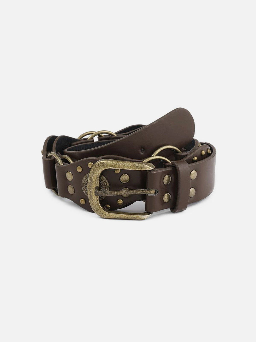 Vintage Rivet Faux Leather Belt
