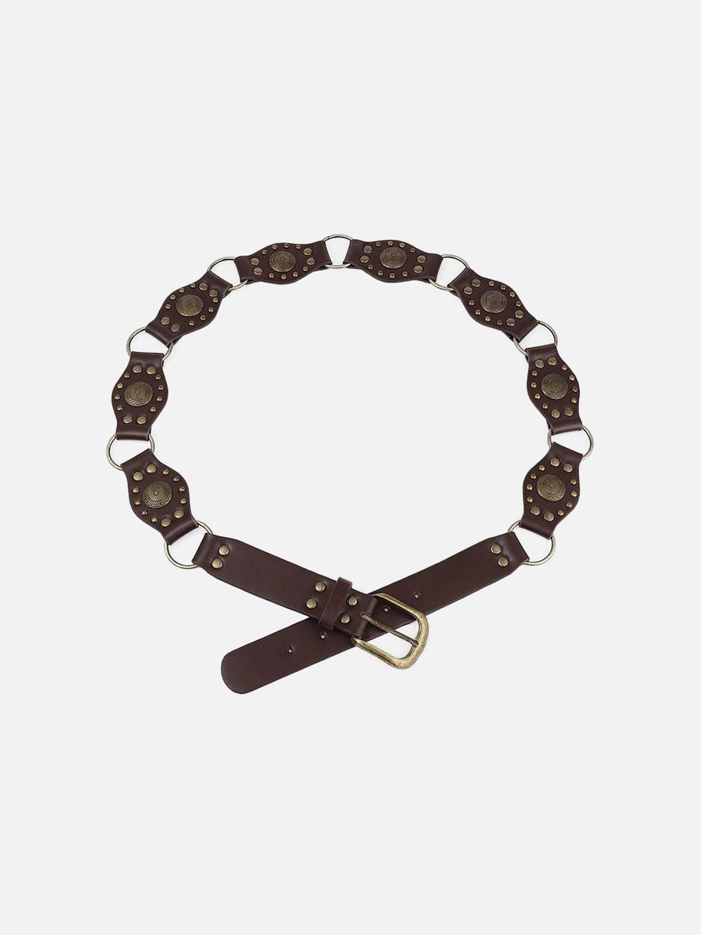 Vintage Rivet Faux Leather Belt