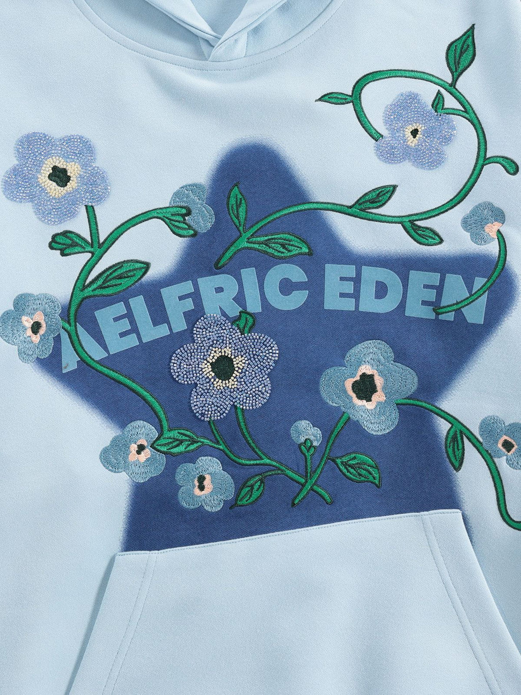 Aelfric Eden Star Rhinestone Floral Hoodie