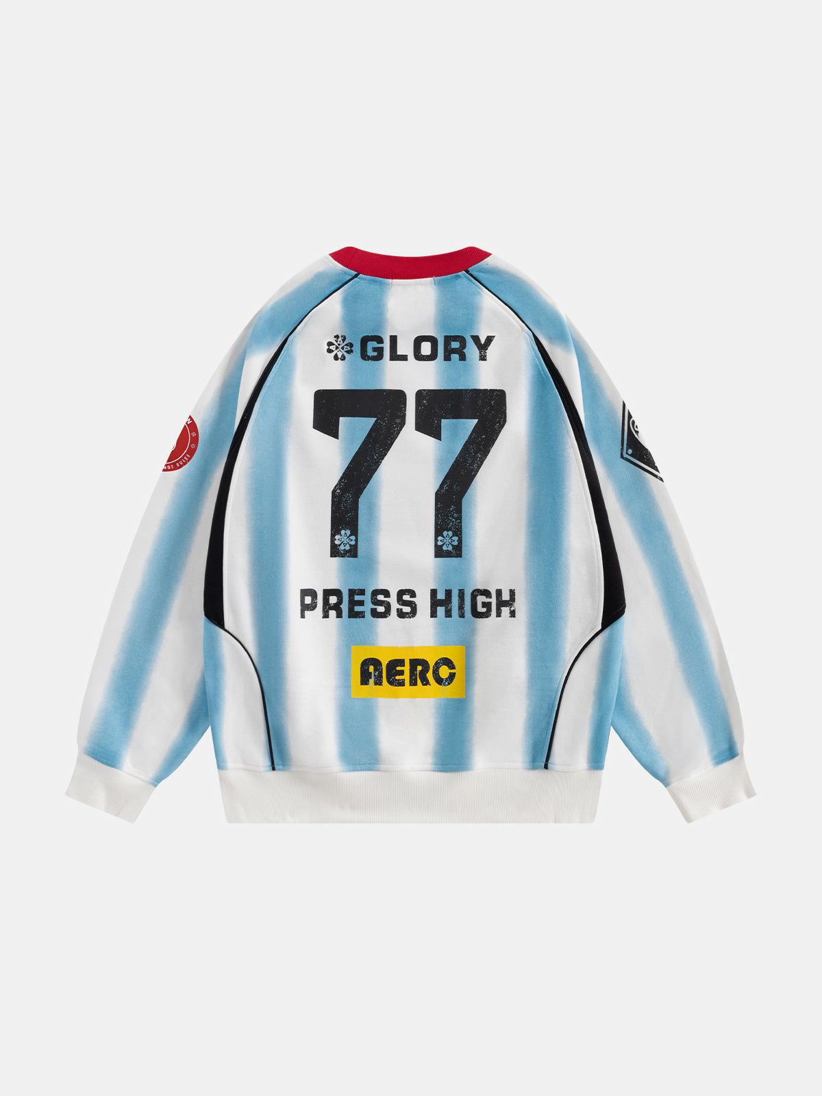 Aelfric Eden 77 Stripe Patchwork Print Sweatshirt