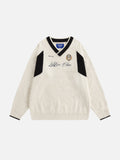 Aelfric Eden Patchwork V-Neck Sweater