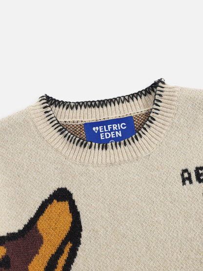 Aelfric Eden Hand Drawn Dachshund Jacquard Sweater