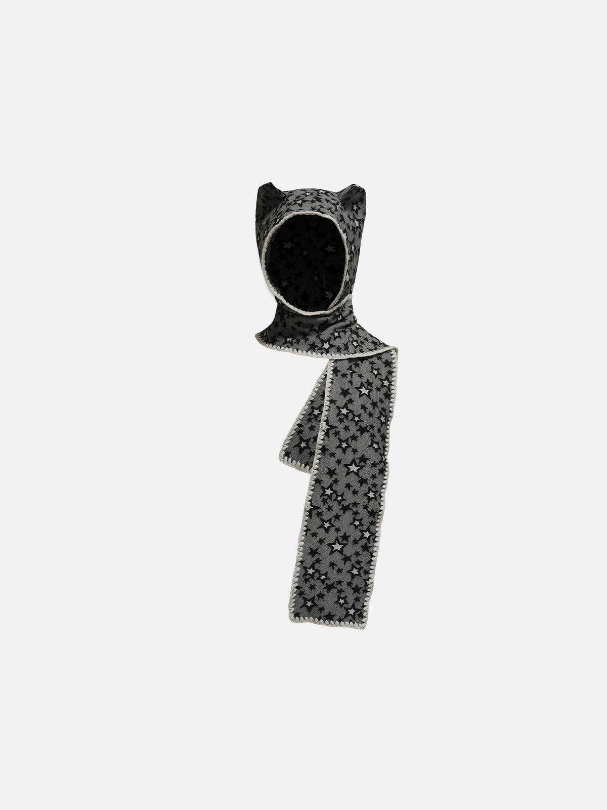 Devil Ear Star Scarf Hat