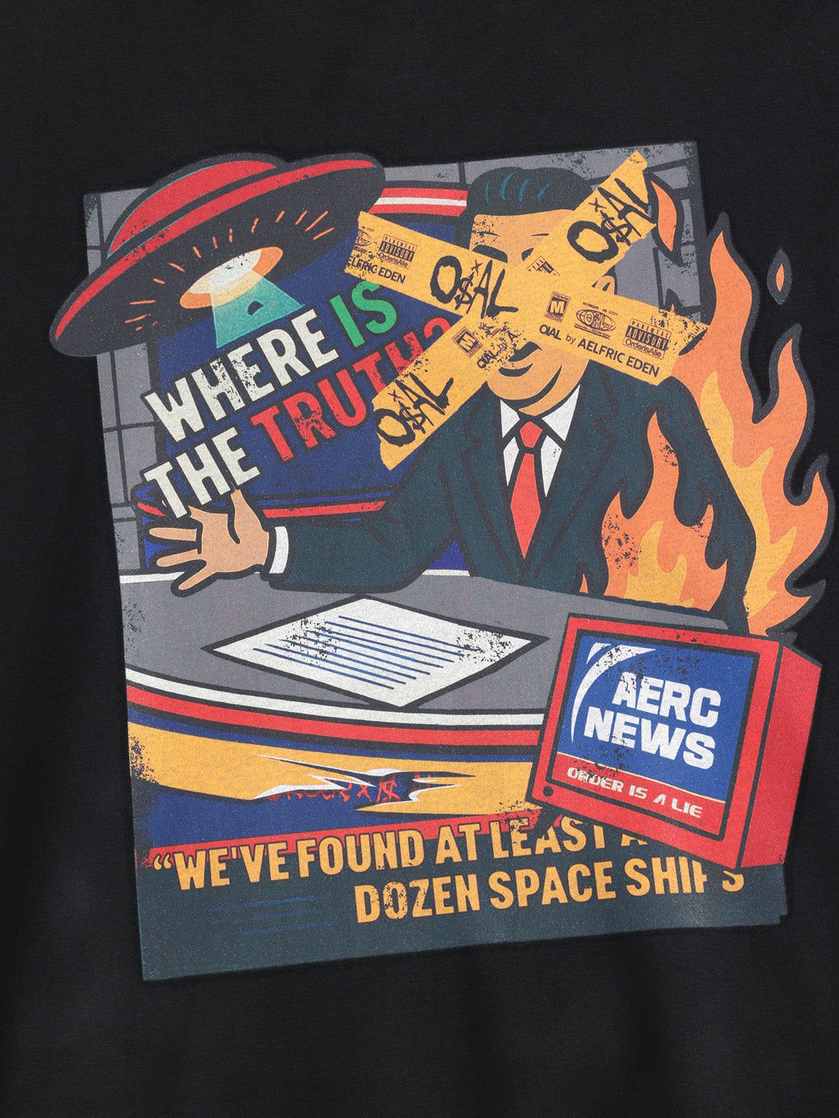 [COMPLEXCON] FAKE NEWS OIAL Tape Hoodie