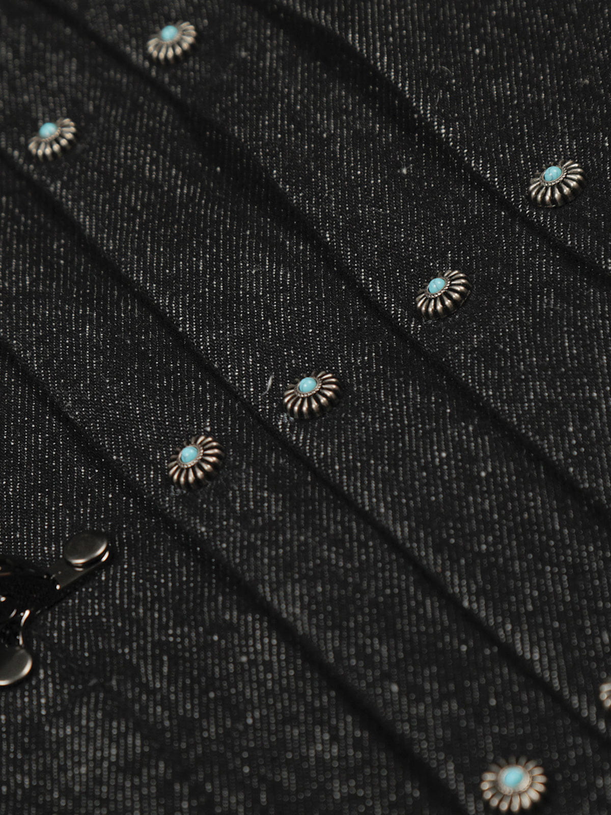 Aelfric Eden Pleated Metal Button Denim Jacket