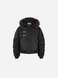 Aelfric Eden Faux Fur Buckle Bomber Coat