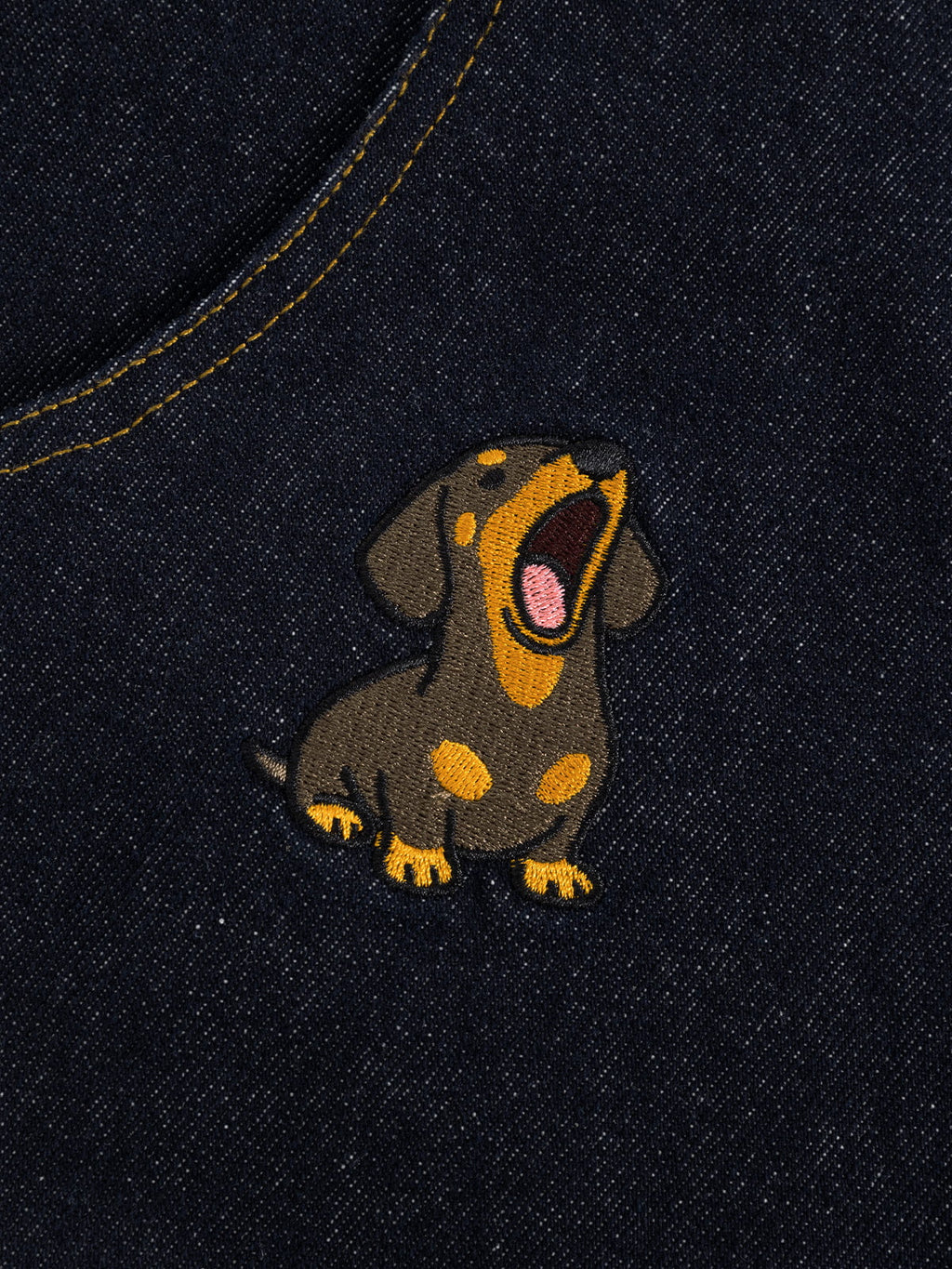 Aelfric Eden Dachshund Embroidered Baggy Jeans