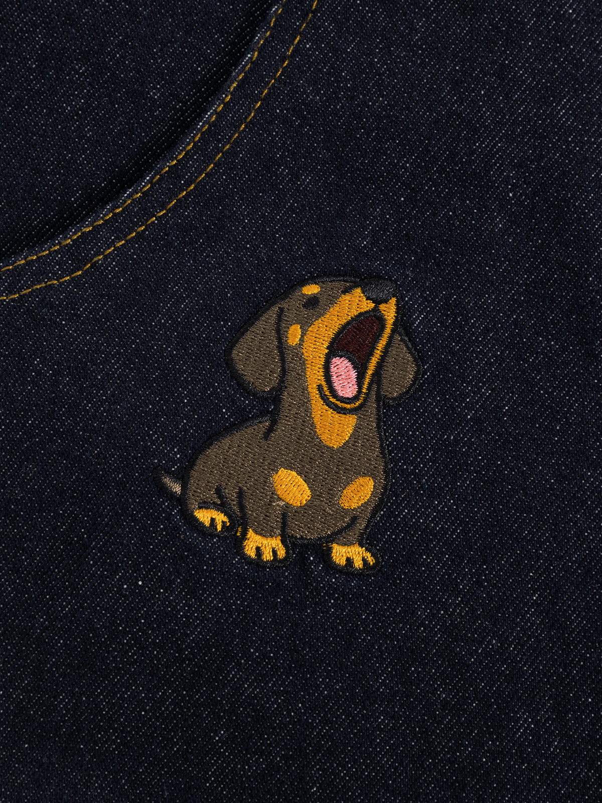 Aelfric Eden Dachshund Embroidered Baggy Jeans