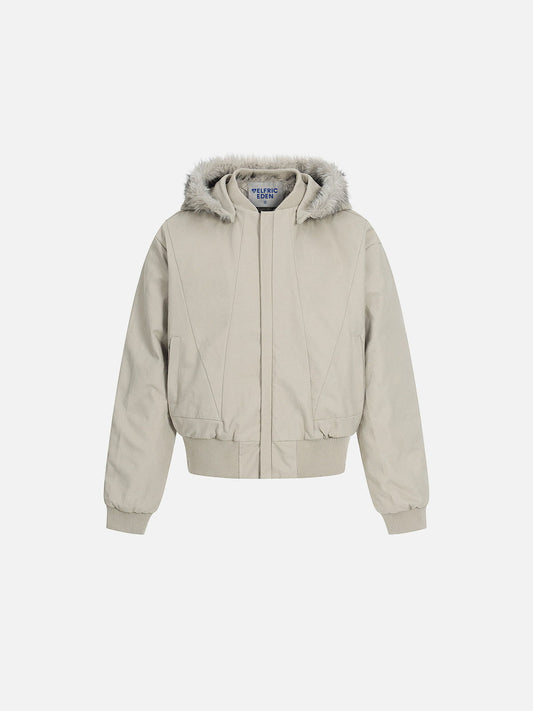 Aelfric Eden Fur Hooded Zip Up Coat