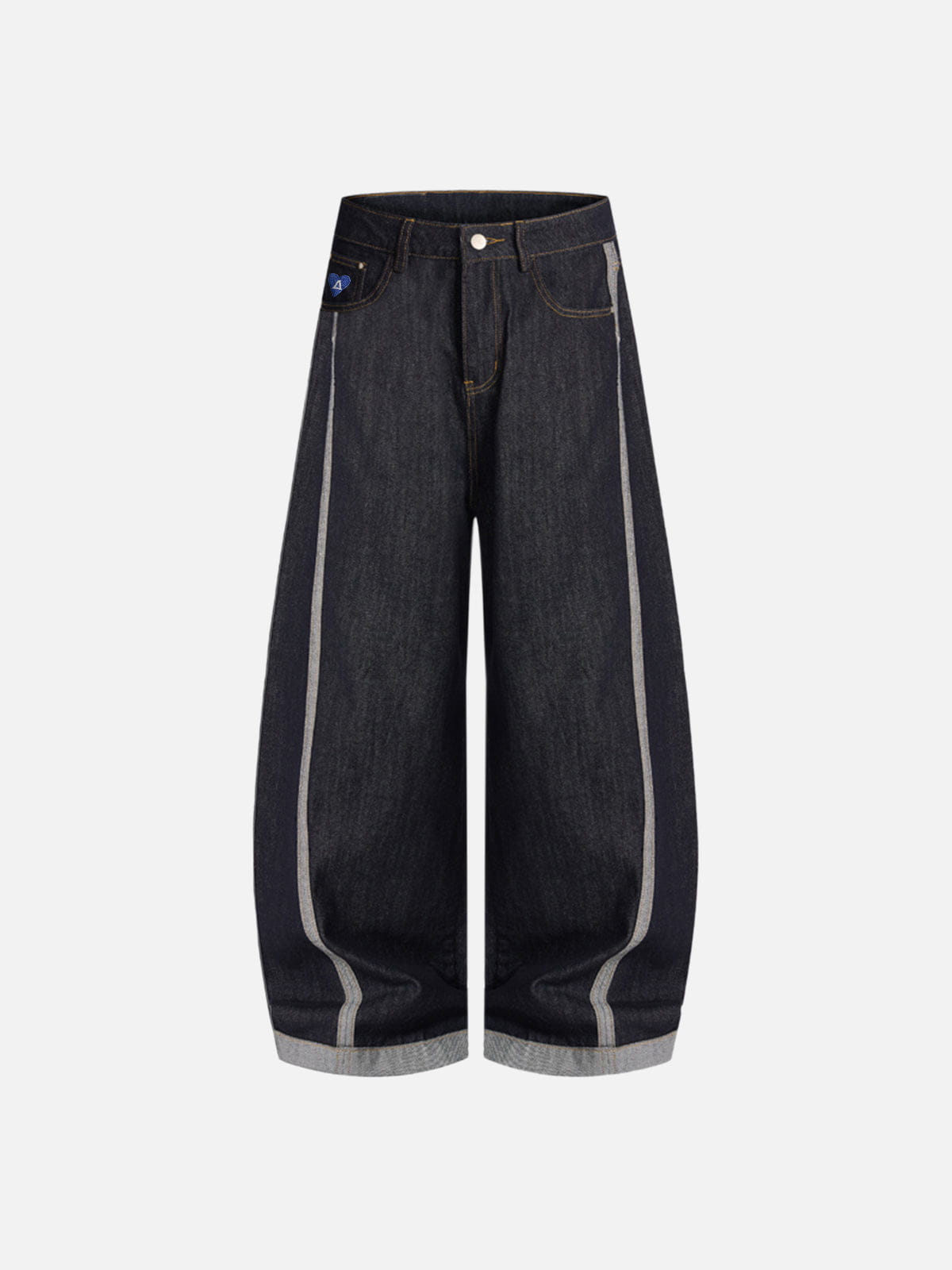Aelfric Eden Contrast Turn-Up Baggy Jeans