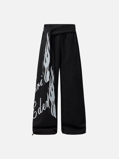 Aelfric Eden Flame Graphic Baggy Sweatpants