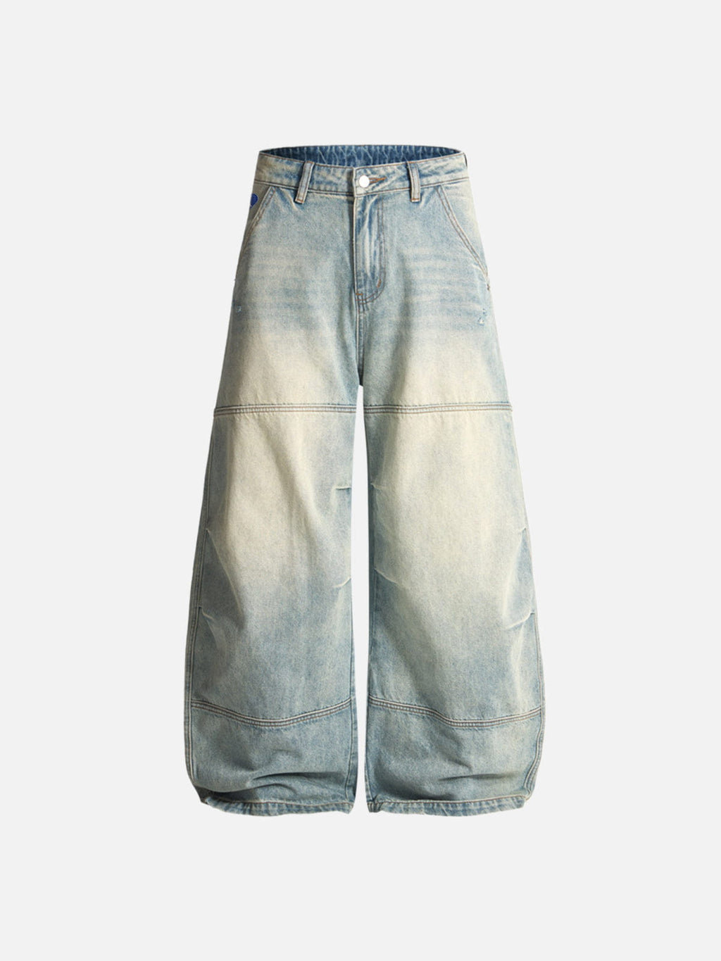 Aelfric Eden Washed Panel Baggy Barrel Jeans