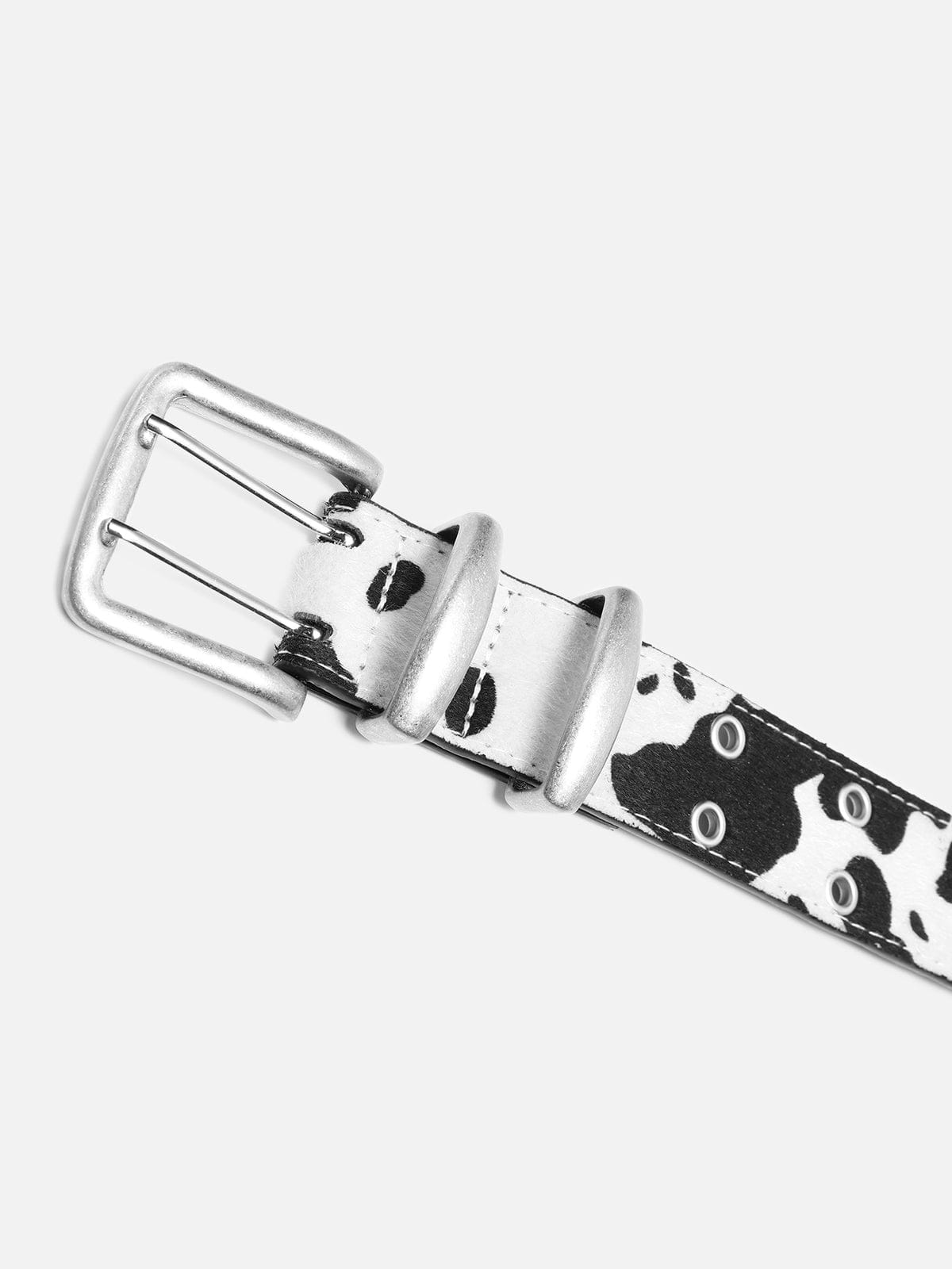 Cow Print Studded Belt