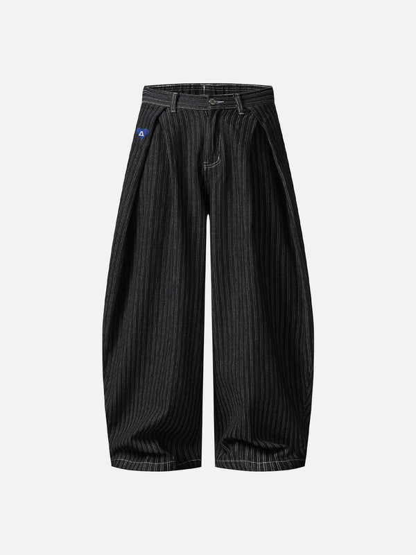 Aelfric Eden Pinstripe Baggy Barrel Jeans