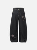 Aelfric Eden Striped Star Baggy Barrel Jeans