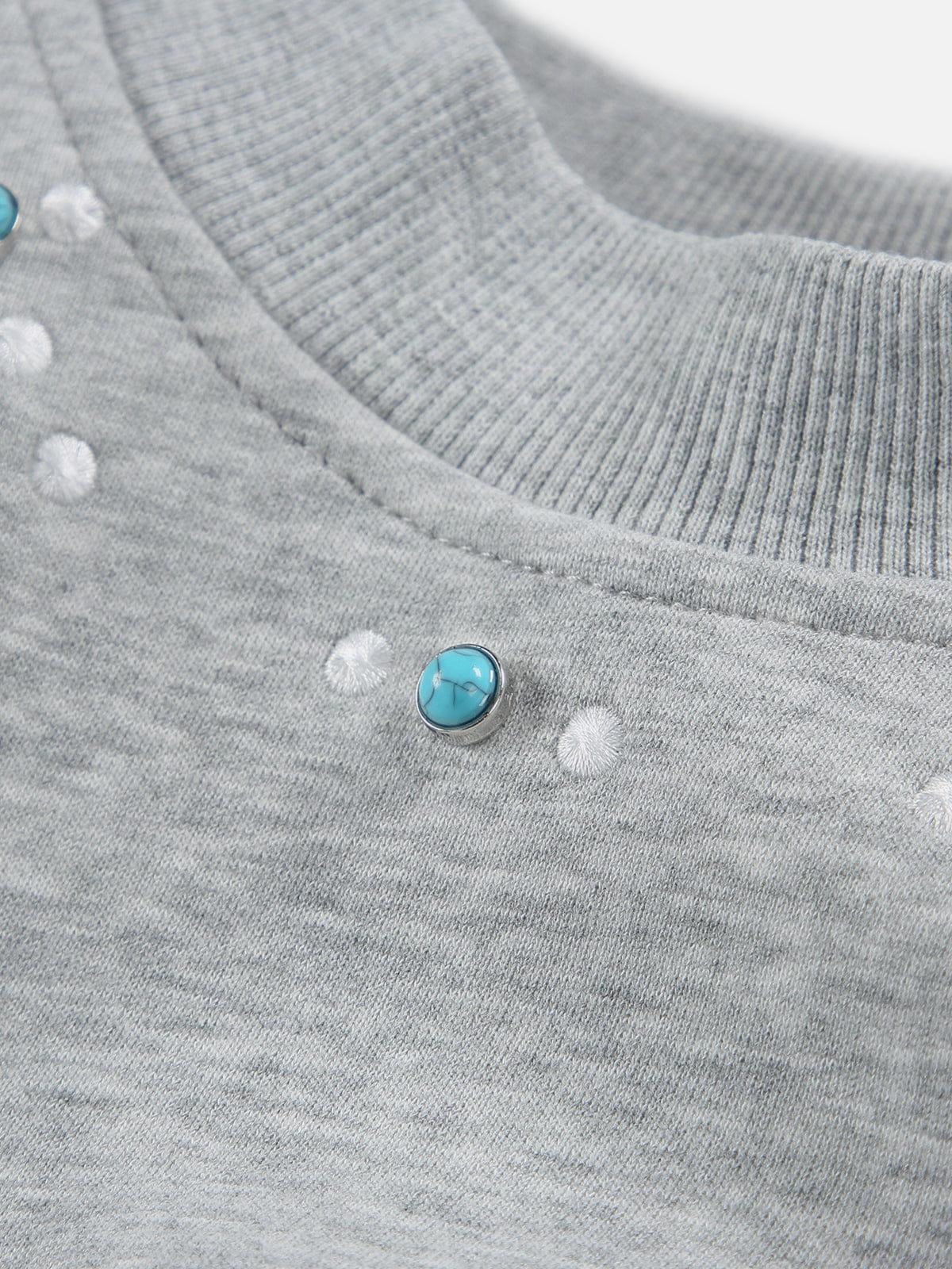 Aelfric Eden Turquoise Stud Collar Sweatshirt