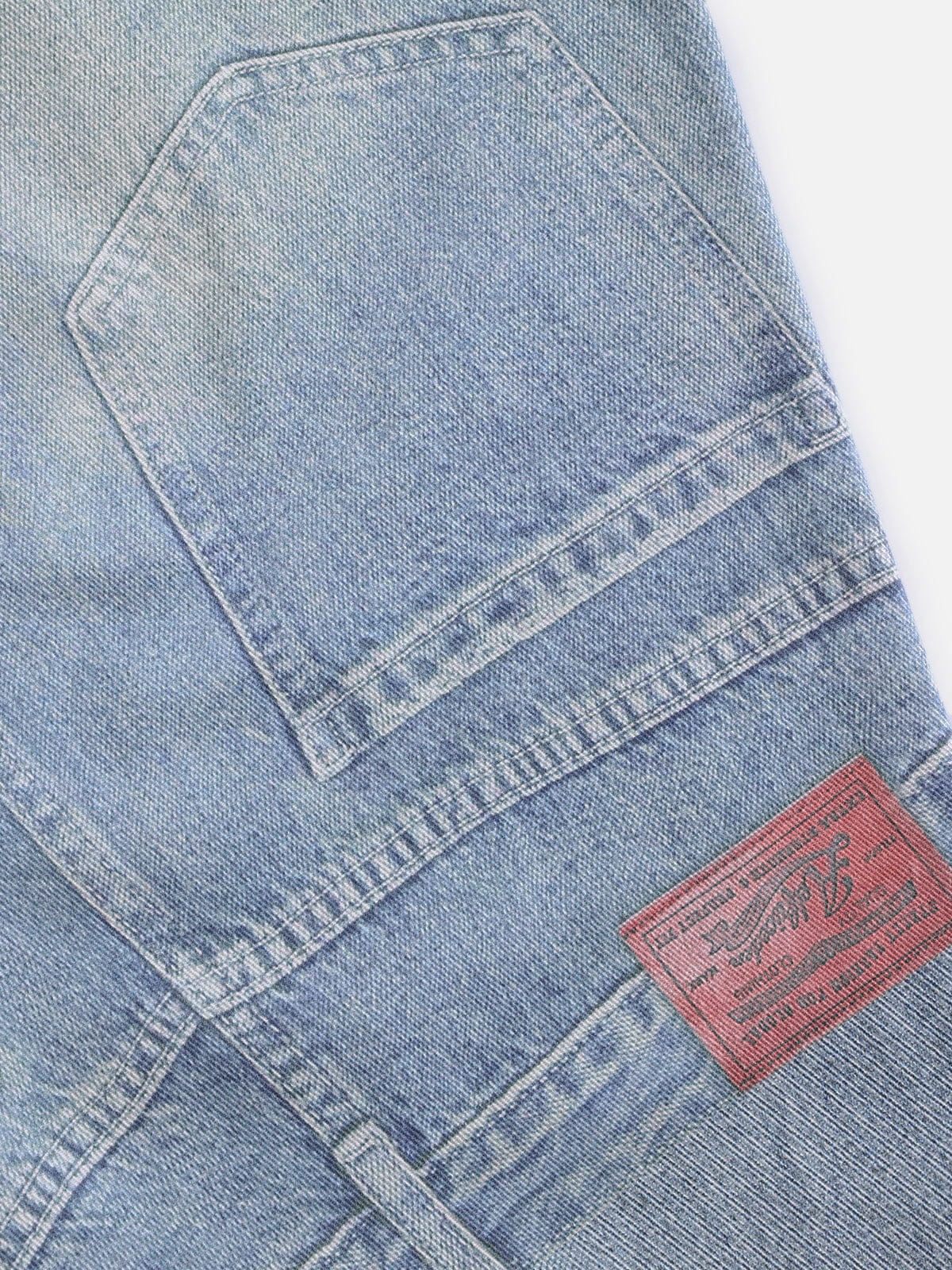 Aelfric Eden Inverted Graphic Baggy Barrel Jeans