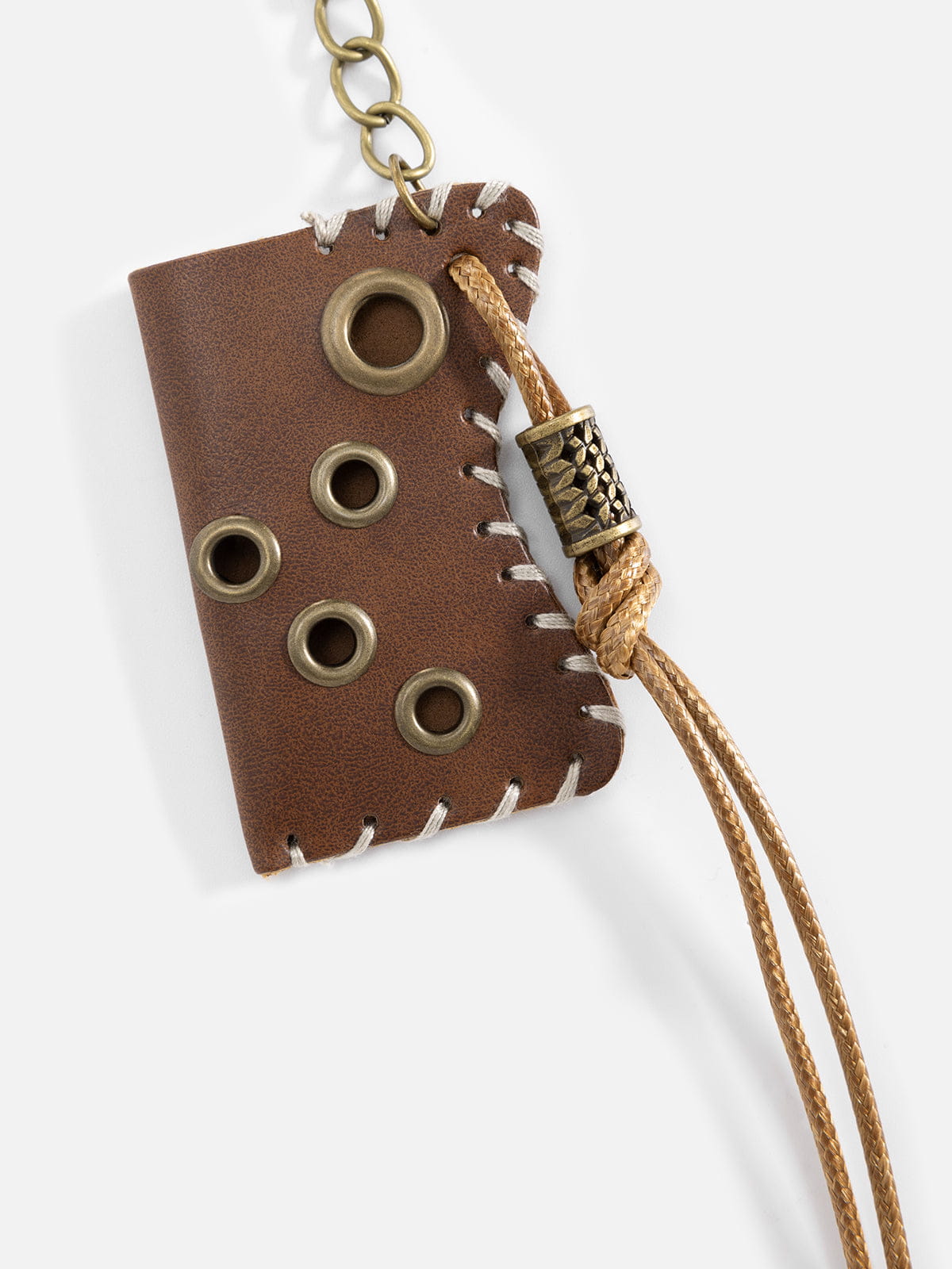 Faux Leather Keychain